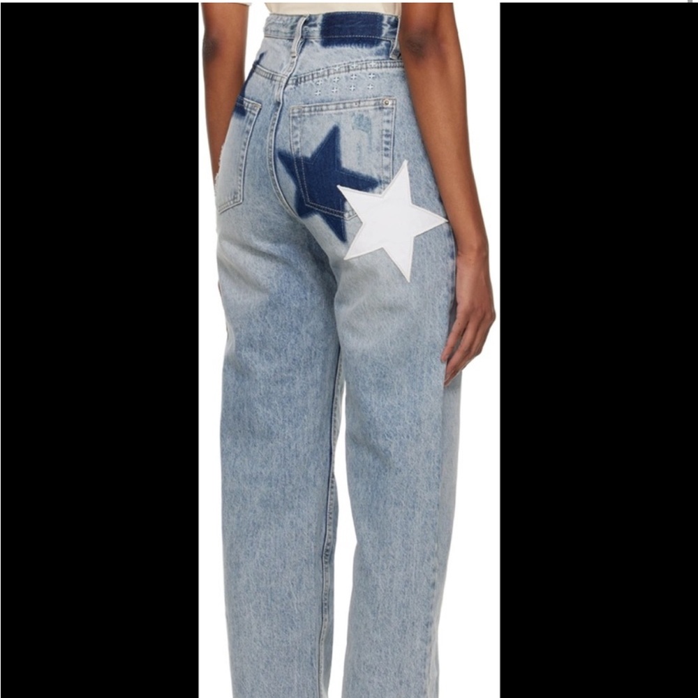 Ksubi- blue jeans with star detail